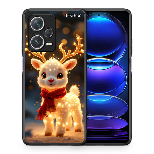 Θήκη Xiaomi Redmi Note 12 Pro+ / 12 Pro Discovery Christmas Cutie από τη Smartfits με σχέδιο στο πίσω μέρος και μαύρο περίβλημα | Xiaomi Redmi Note 12 Pro+ / 12 Pro Discovery Christmas Cutie case with colorful back and black bezels