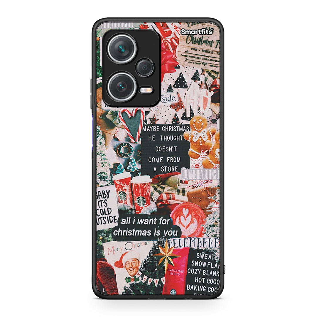 Xiaomi Redmi Note 12 Pro+ / 12 Pro Discovery Christmas Happiness θήκη από τη Smartfits με σχέδιο στο πίσω μέρος και μαύρο περίβλημα | Smartphone case with colorful back and black bezels by Smartfits