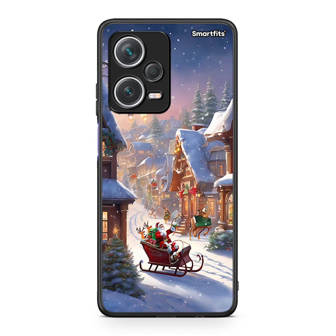 Xiaomi Redmi Note 12 Pro+ / 12 Pro Discovery Christmas Snow θήκη από τη Smartfits με σχέδιο στο πίσω μέρος και μαύρο περίβλημα | Smartphone case with colorful back and black bezels by Smartfits