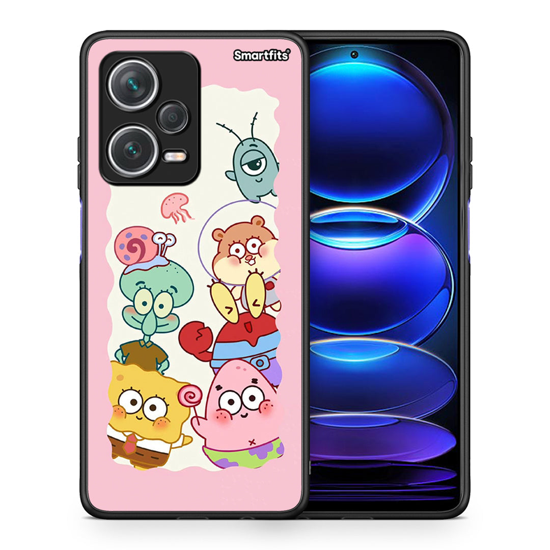 Θήκη Xiaomi Redmi Note 12 Pro+ / 12 Pro Discovery Cute Companion από τη Smartfits με σχέδιο στο πίσω μέρος και μαύρο περίβλημα | Xiaomi Redmi Note 12 Pro+ / 12 Pro Discovery Cute Companion case with colorful back and black bezels