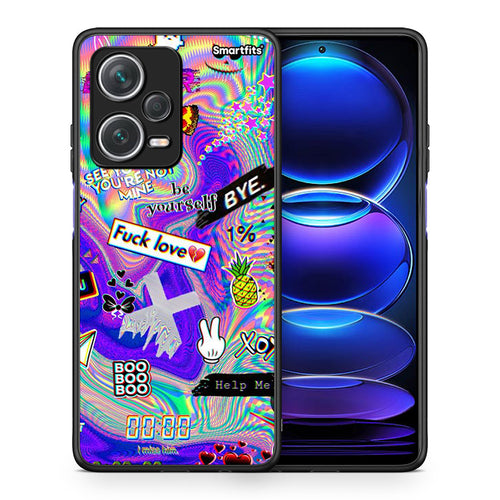 Θήκη Xiaomi Redmi Note 12 Pro+ / 12 Pro Discovery Game Over από τη Smartfits με σχέδιο στο πίσω μέρος και μαύρο περίβλημα | Xiaomi Redmi Note 12 Pro+ / 12 Pro Discovery Game Over case with colorful back and black bezels