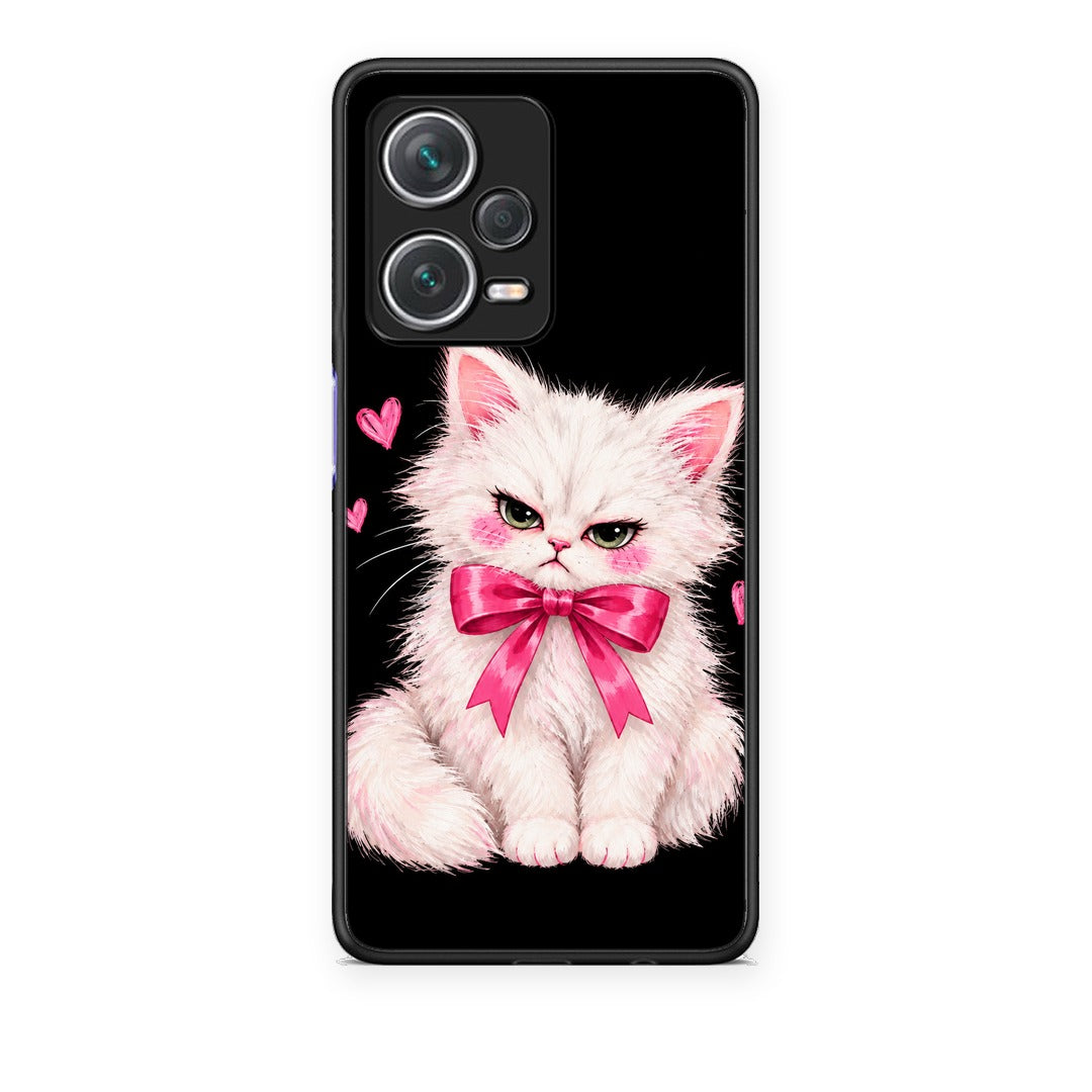 Θήκη Xiaomi Redmi Note 12 Pro+ / 12 Pro Discovery Grumpy Party Kitten on Black από τη Smartfits με σχέδιο στο πίσω μέρος και μαύρο περίβλημα | Xiaomi Redmi Note 12 Pro+ / 12 Pro Discovery Grumpy Party Kitten on Black case with colorful back and black bezels