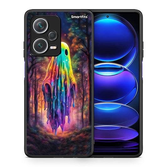 Θήκη Xiaomi Redmi Note 12 Pro+ / 12 Pro Discovery Halloween Ghost από τη Smartfits με σχέδιο στο πίσω μέρος και μαύρο περίβλημα | Xiaomi Redmi Note 12 Pro+ / 12 Pro Discovery Halloween Ghost case with colorful back and black bezels