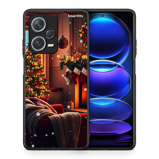 Θήκη Xiaomi Redmi Note 12 Pro+ / 12 Pro Discovery Home For Christmas από τη Smartfits με σχέδιο στο πίσω μέρος και μαύρο περίβλημα | Xiaomi Redmi Note 12 Pro+ / 12 Pro Discovery Home For Christmas case with colorful back and black bezels