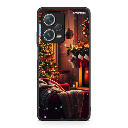 Xiaomi Redmi Note 12 Pro+ / 12 Pro Discovery Home For Christmas θήκη από τη Smartfits με σχέδιο στο πίσω μέρος και μαύρο περίβλημα | Smartphone case with colorful back and black bezels by Smartfits