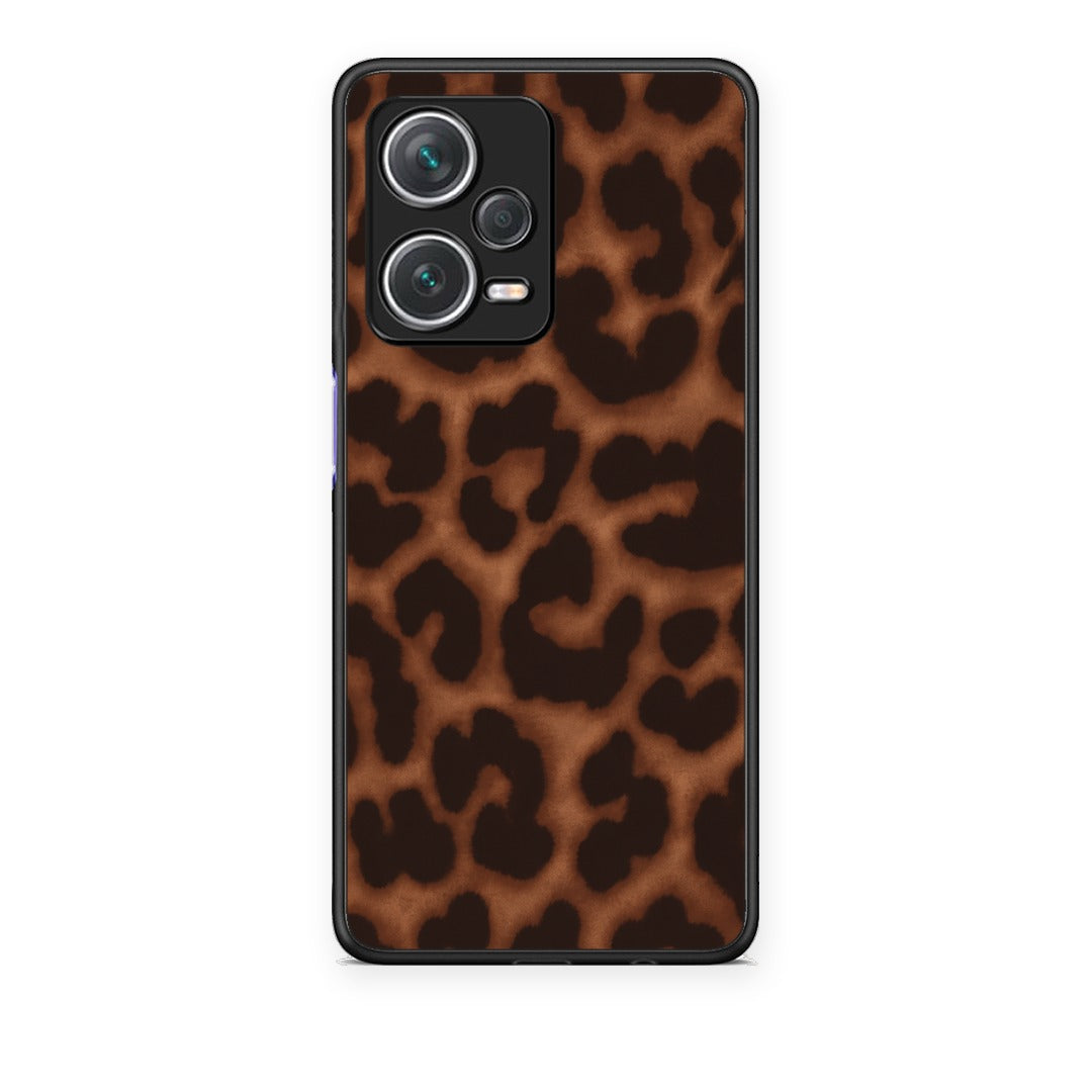 Θήκη Xiaomi Redmi Note 12 Pro+ / 12 Pro Discovery Leopard Print Dark Brown από τη Smartfits με σχέδιο στο πίσω μέρος και μαύρο περίβλημα | Xiaomi Redmi Note 12 Pro+ / 12 Pro Discovery Leopard Print Dark Brown case with colorful back and black bezels