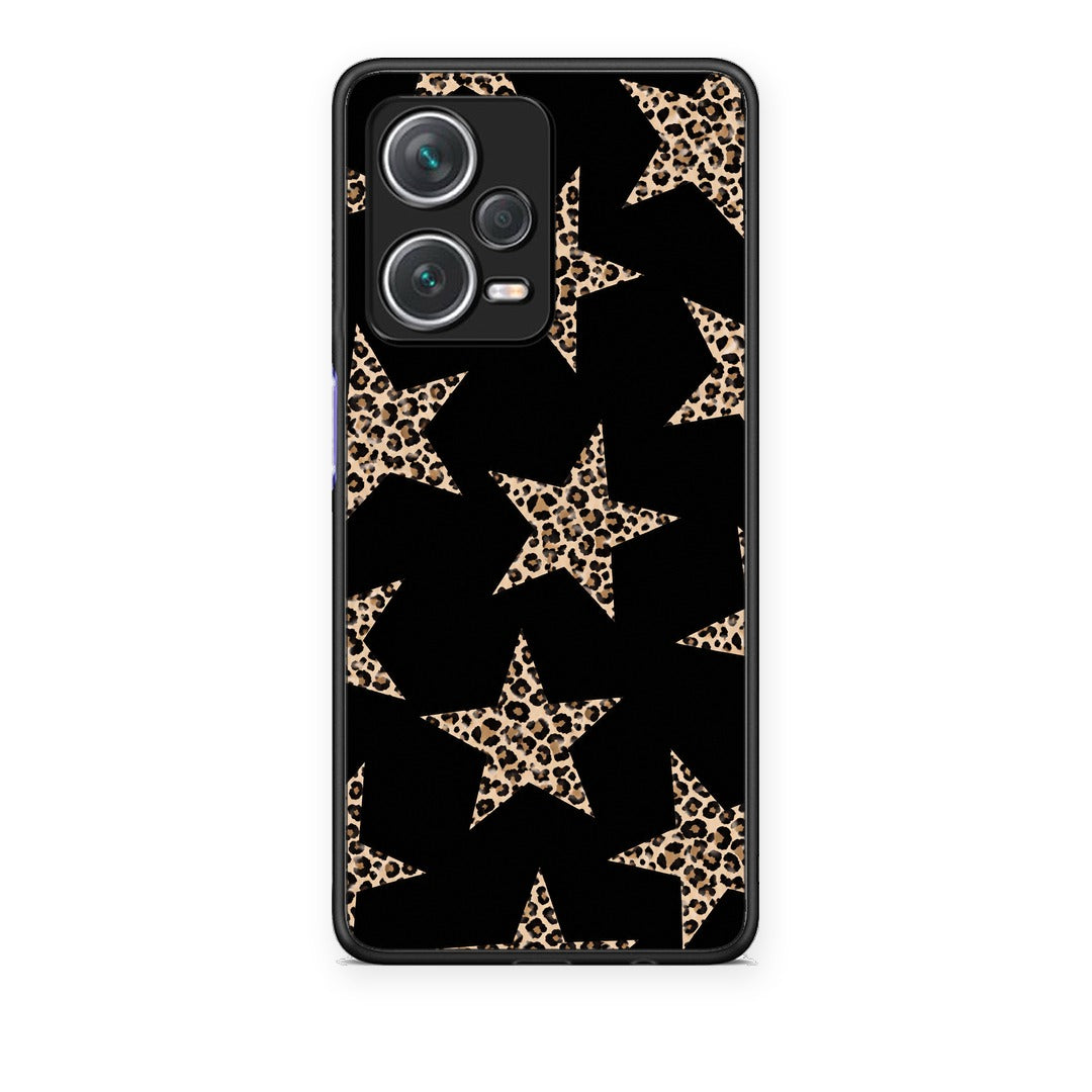 Θήκη Xiaomi Redmi Note 12 Pro+ / 12 Pro Discovery Leopard Stars on Black από τη Smartfits με σχέδιο στο πίσω μέρος και μαύρο περίβλημα | Xiaomi Redmi Note 12 Pro+ / 12 Pro Discovery Leopard Stars on Black case with colorful back and black bezels