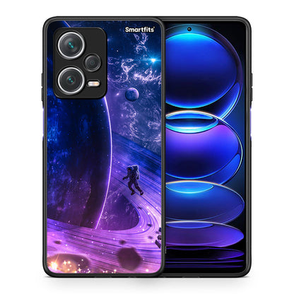 Θήκη Xiaomi Redmi Note 12 Pro+ / 12 Pro Discovery Lost Astronaut από τη Smartfits με σχέδιο στο πίσω μέρος και μαύρο περίβλημα | Xiaomi Redmi Note 12 Pro+ / 12 Pro Discovery Lost Astronaut case with colorful back and black bezels
