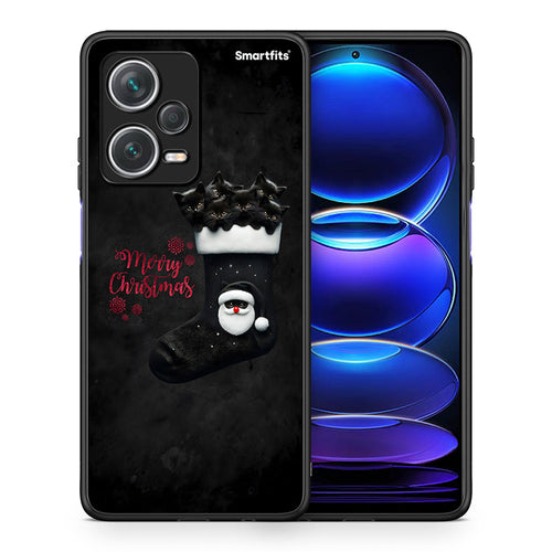 Θήκη Xiaomi Redmi Note 12 Pro+ / 12 Pro Discovery Merry Cat Christmas από τη Smartfits με σχέδιο στο πίσω μέρος και μαύρο περίβλημα | Xiaomi Redmi Note 12 Pro+ / 12 Pro Discovery Merry Cat Christmas case with colorful back and black bezels