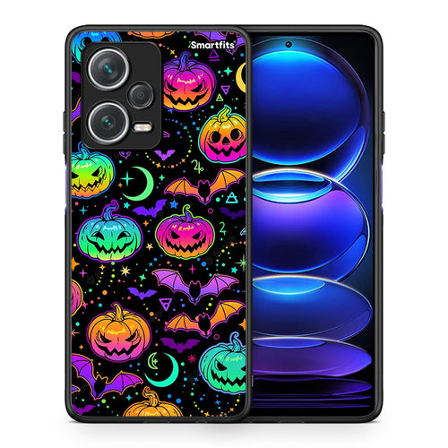 Θήκη Xiaomi Redmi Note 12 Pro+ / 12 Pro Discovery Neon Halloween από τη Smartfits με σχέδιο στο πίσω μέρος και μαύρο περίβλημα | Xiaomi Redmi Note 12 Pro+ / 12 Pro Discovery Neon Halloween case with colorful back and black bezels