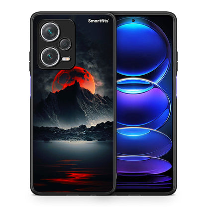 Θήκη Xiaomi Redmi Note 12 Pro+ / 12 Pro Discovery Red Full Moon από τη Smartfits με σχέδιο στο πίσω μέρος και μαύρο περίβλημα | Xiaomi Redmi Note 12 Pro+ / 12 Pro Discovery Red Full Moon case with colorful back and black bezels