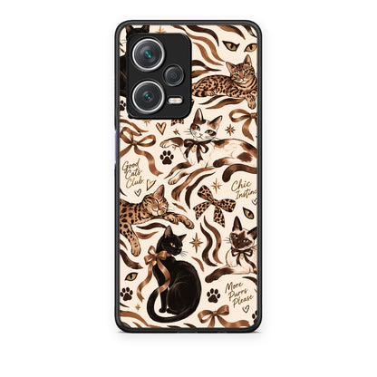 Θήκη Xiaomi Redmi Note 12 Pro+ / 12 Pro Discovery Wild Cats and Animal Print Collage από τη Smartfits με σχέδιο στο πίσω μέρος και μαύρο περίβλημα | Xiaomi Redmi Note 12 Pro+ / 12 Pro Discovery Wild Cats and Animal Print Collage case with colorful back and black bezels