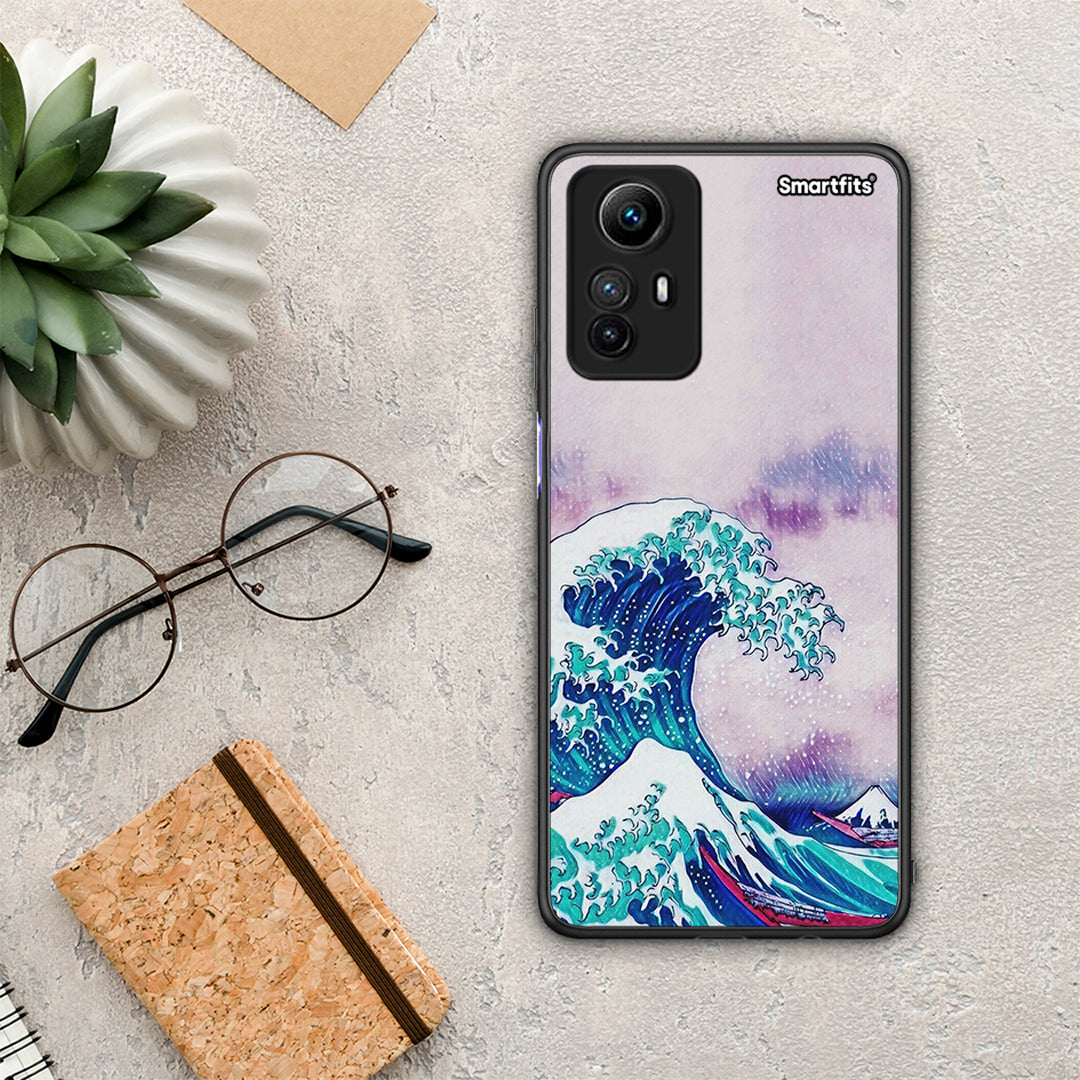 Θήκη Xiaomi Redmi Note 12S / Redmi K60 Pro Blue Waves από τη Smartfits με σχέδιο στο πίσω μέρος και μαύρο περίβλημα | Xiaomi Redmi Note 12S / Redmi K60 Pro Blue Waves Case with Colorful Back and Black Bezels