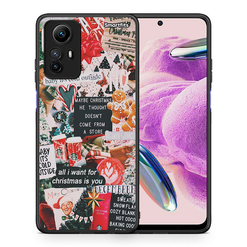 Θήκη Xiaomi Redmi Note 12S / Redmi K60 Pro Christmas Happiness από τη Smartfits με σχέδιο στο πίσω μέρος και μαύρο περίβλημα | Xiaomi Redmi Note 12S / Redmi K60 Pro Christmas Happiness Case with Colorful Back and Black Bezels