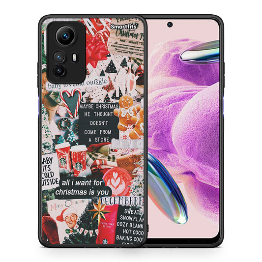 Θήκη Xiaomi Redmi Note 12S / Redmi K60 Pro Christmas Happiness από τη Smartfits με σχέδιο στο πίσω μέρος και μαύρο περίβλημα | Xiaomi Redmi Note 12S / Redmi K60 Pro Christmas Happiness Case with Colorful Back and Black Bezels