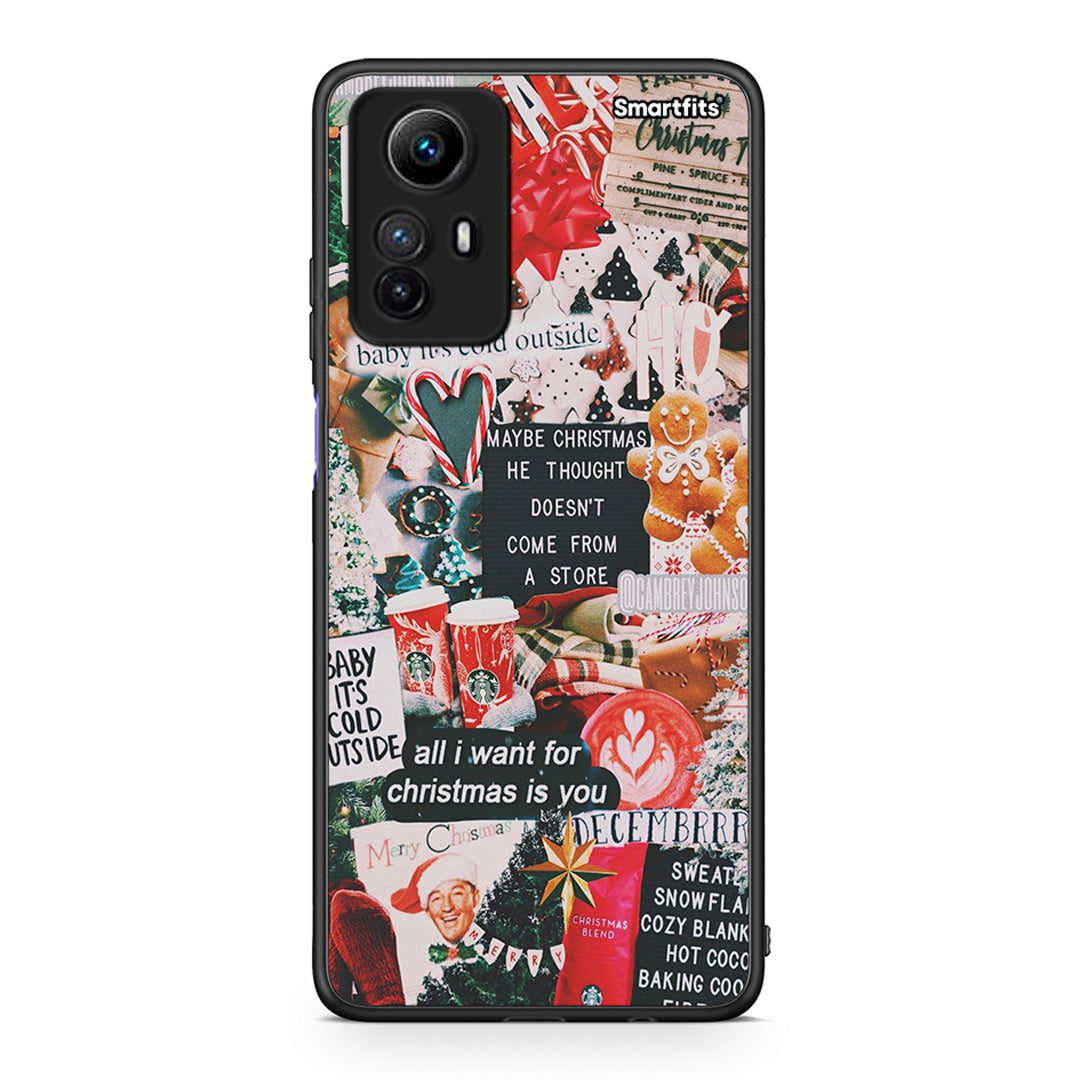 Θήκη Xiaomi Redmi Note 12S / Redmi K60 Pro Christmas Happiness από τη Smartfits με σχέδιο στο πίσω μέρος και μαύρο περίβλημα | Xiaomi Redmi Note 12S / Redmi K60 Pro Christmas Happiness Case with Colorful Back and Black Bezels
