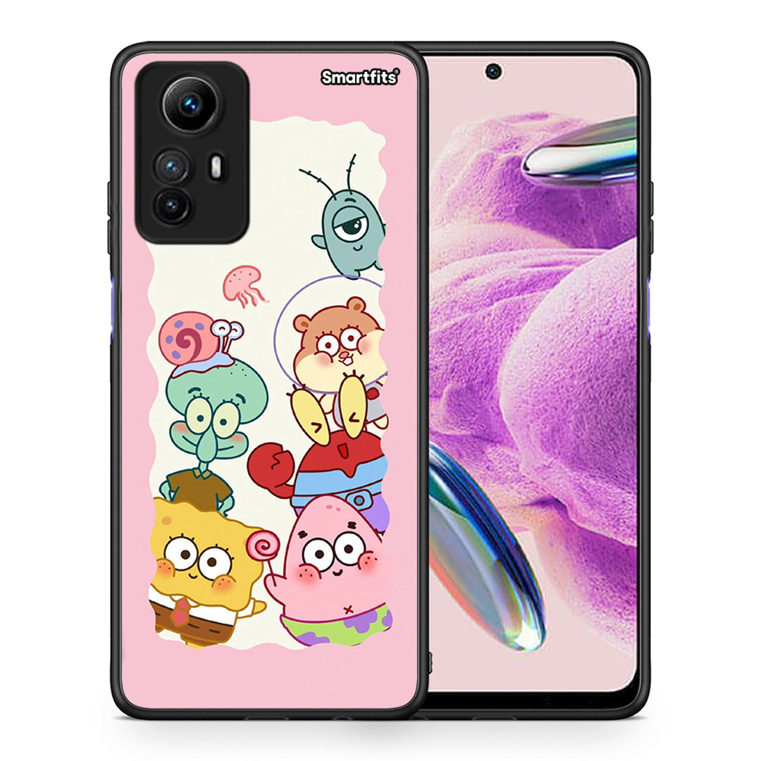 Θήκη Xiaomi Redmi Note 12S / Redmi K60 Pro Cute Companion από τη Smartfits με σχέδιο στο πίσω μέρος και μαύρο περίβλημα | Xiaomi Redmi Note 12S / Redmi K60 Pro Cute Companion Case with Colorful Back and Black Bezels