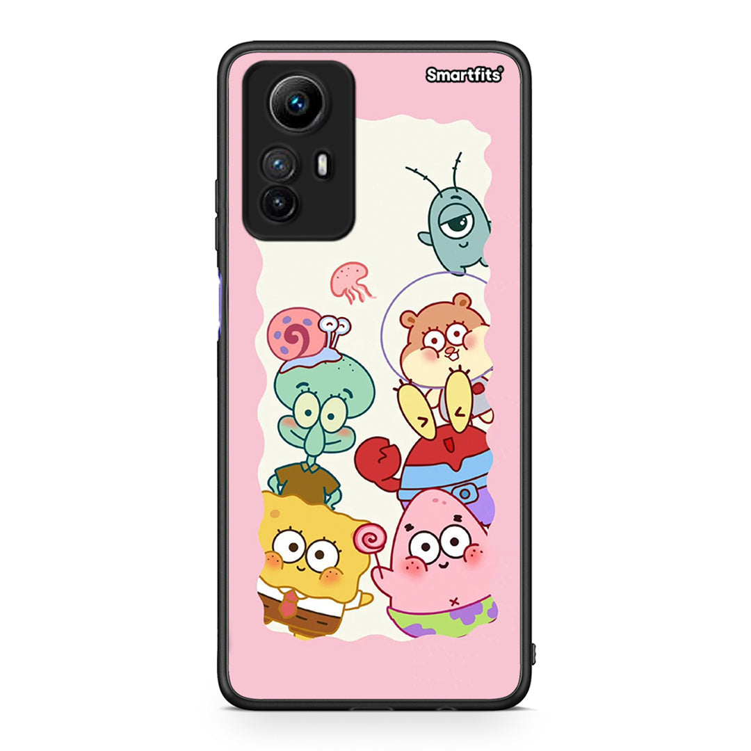 Θήκη Xiaomi Redmi Note 12S / Redmi K60 Pro Cute Companion από τη Smartfits με σχέδιο στο πίσω μέρος και μαύρο περίβλημα | Xiaomi Redmi Note 12S / Redmi K60 Pro Cute Companion Case with Colorful Back and Black Bezels
