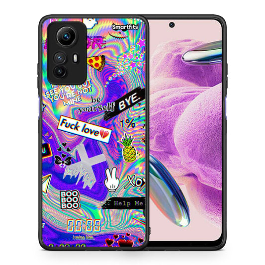 Θήκη Xiaomi Redmi Note 12S / Redmi K60 Pro Game Over από τη Smartfits με σχέδιο στο πίσω μέρος και μαύρο περίβλημα | Xiaomi Redmi Note 12S / Redmi K60 Pro Game Over Case with Colorful Back and Black Bezels