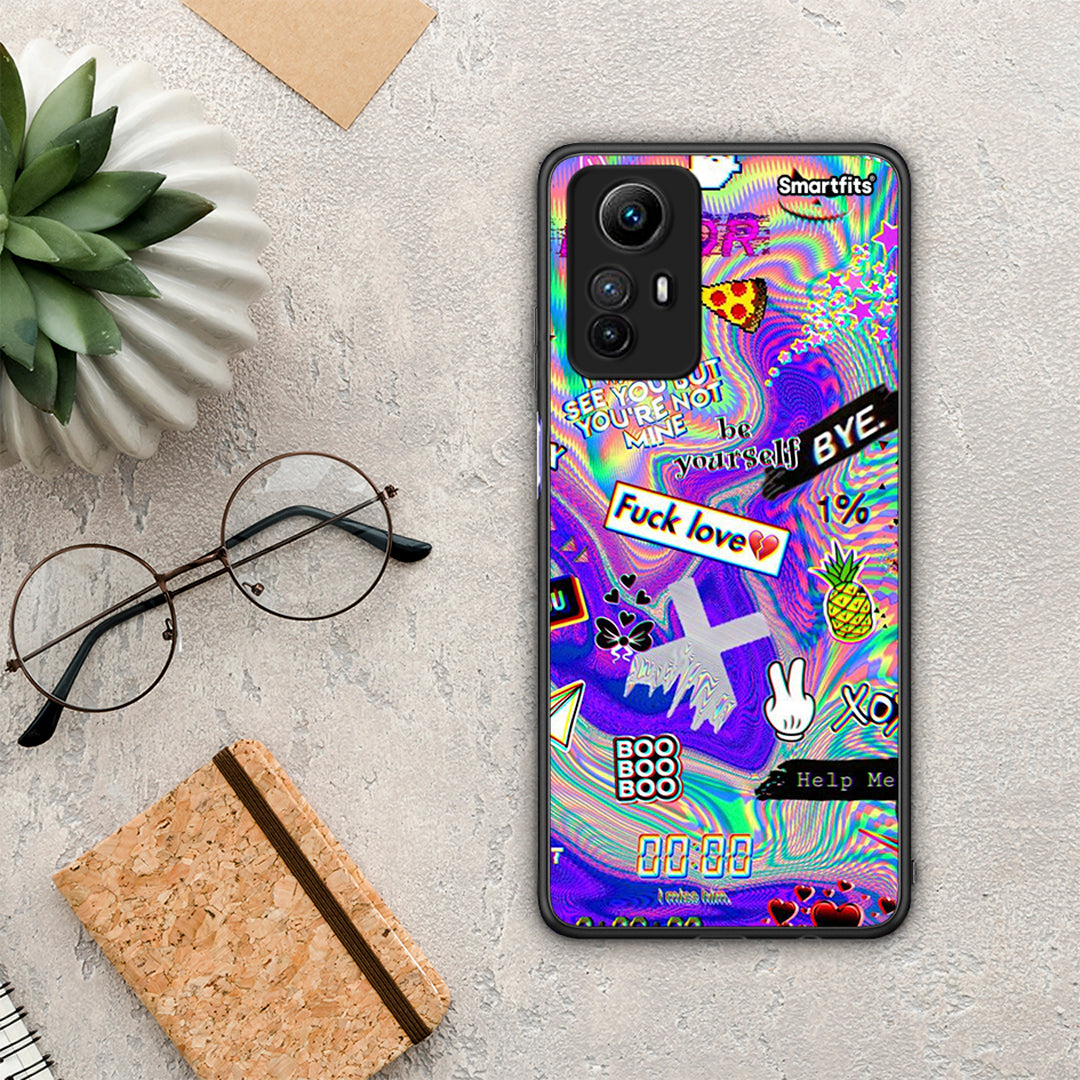 Θήκη Xiaomi Redmi Note 12S / Redmi K60 Pro Game Over από τη Smartfits με σχέδιο στο πίσω μέρος και μαύρο περίβλημα | Xiaomi Redmi Note 12S / Redmi K60 Pro Game Over Case with Colorful Back and Black Bezels