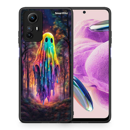 Θήκη Xiaomi Redmi Note 12S / Redmi K60 Pro Halloween Ghost από τη Smartfits με σχέδιο στο πίσω μέρος και μαύρο περίβλημα | Xiaomi Redmi Note 12S / Redmi K60 Pro Halloween Ghost Case with Colorful Back and Black Bezels