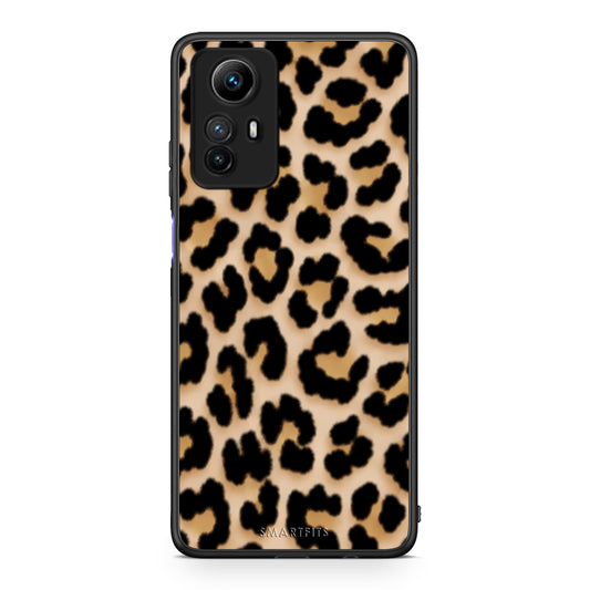 Θήκη Xiaomi Redmi Note 12S Leopard Print Tan Small από τη Smartfits με σχέδιο στο πίσω μέρος και μαύρο περίβλημα | Xiaomi Redmi Note 12S Leopard Print Tan Small case with colorful back and black bezels