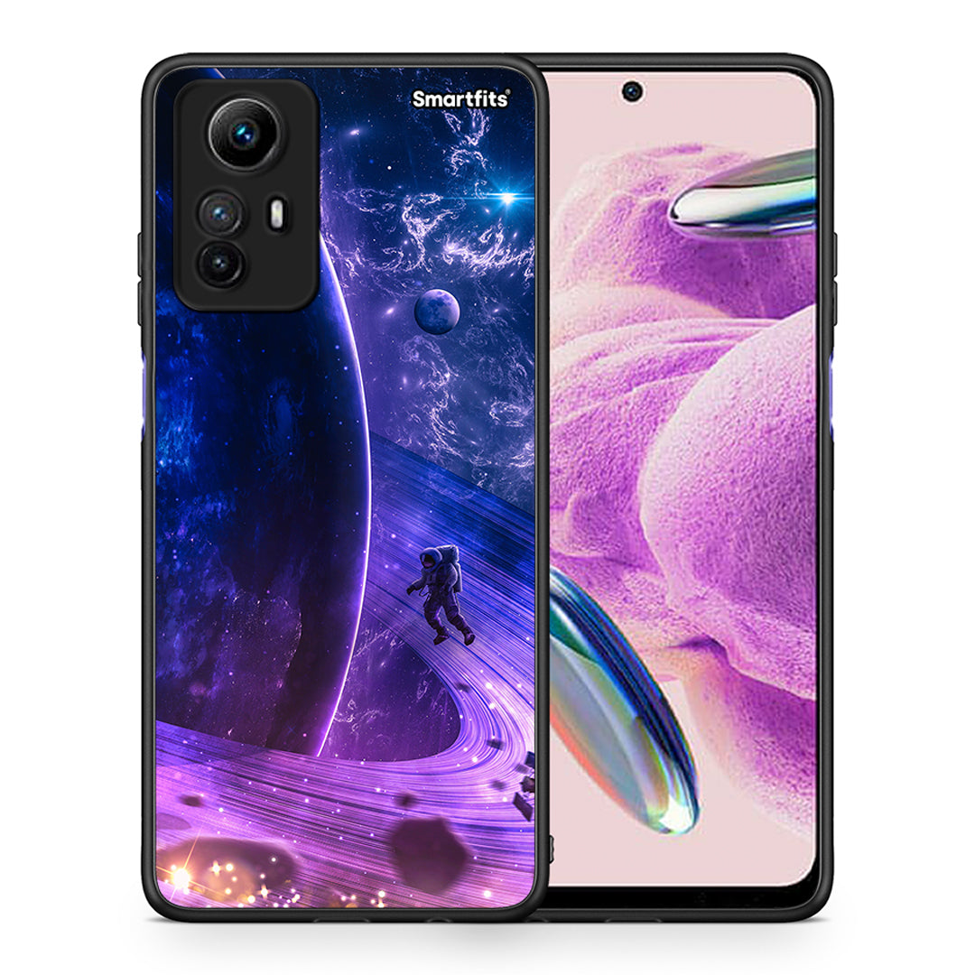 Θήκη Xiaomi Redmi Note 12S / Redmi K60 Pro Lost Astronaut από τη Smartfits με σχέδιο στο πίσω μέρος και μαύρο περίβλημα | Xiaomi Redmi Note 12S / Redmi K60 Pro Lost Astronaut Case with Colorful Back and Black Bezels