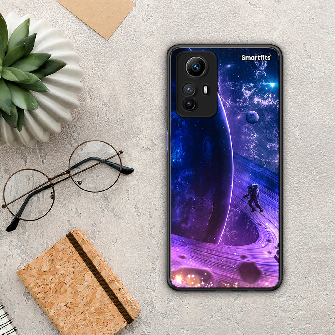 Θήκη Xiaomi Redmi Note 12S / Redmi K60 Pro Lost Astronaut από τη Smartfits με σχέδιο στο πίσω μέρος και μαύρο περίβλημα | Xiaomi Redmi Note 12S / Redmi K60 Pro Lost Astronaut Case with Colorful Back and Black Bezels
