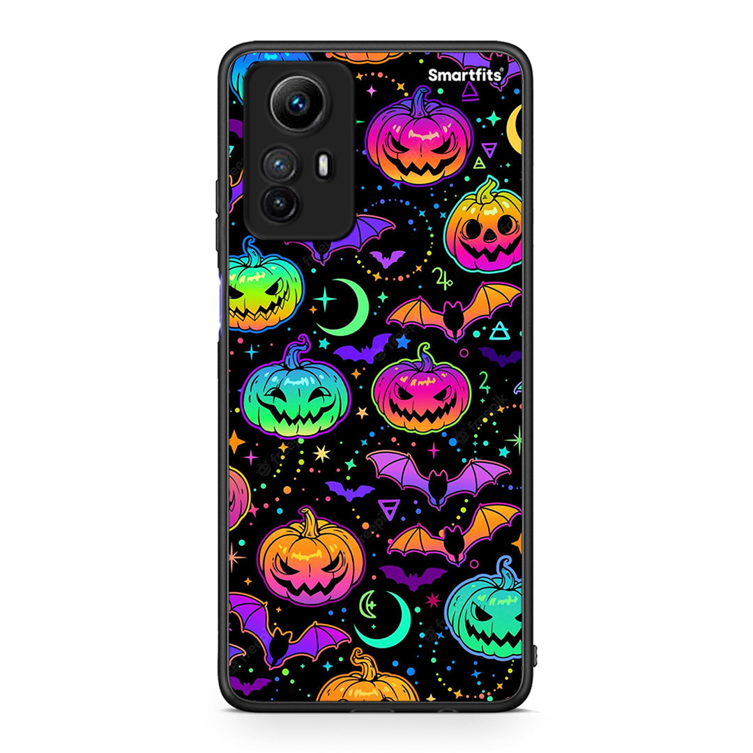 Θήκη Xiaomi Redmi Note 12S / Redmi K60 Pro Neon Halloween από τη Smartfits με σχέδιο στο πίσω μέρος και μαύρο περίβλημα | Xiaomi Redmi Note 12S / Redmi K60 Pro Neon Halloween Case with Colorful Back and Black Bezels