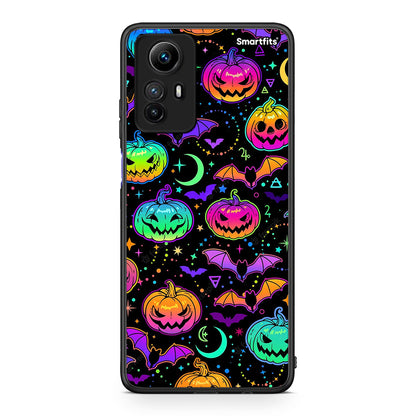 Θήκη Xiaomi Redmi Note 12S / Redmi K60 Pro Neon Halloween από τη Smartfits με σχέδιο στο πίσω μέρος και μαύρο περίβλημα | Xiaomi Redmi Note 12S / Redmi K60 Pro Neon Halloween Case with Colorful Back and Black Bezels