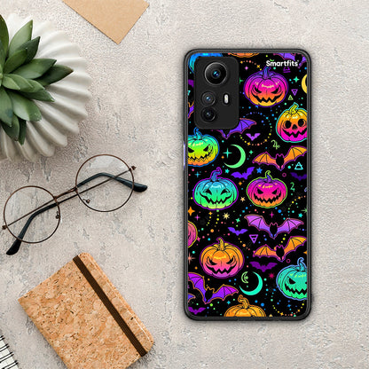 Θήκη Xiaomi Redmi Note 12S / Redmi K60 Pro Neon Halloween από τη Smartfits με σχέδιο στο πίσω μέρος και μαύρο περίβλημα | Xiaomi Redmi Note 12S / Redmi K60 Pro Neon Halloween Case with Colorful Back and Black Bezels