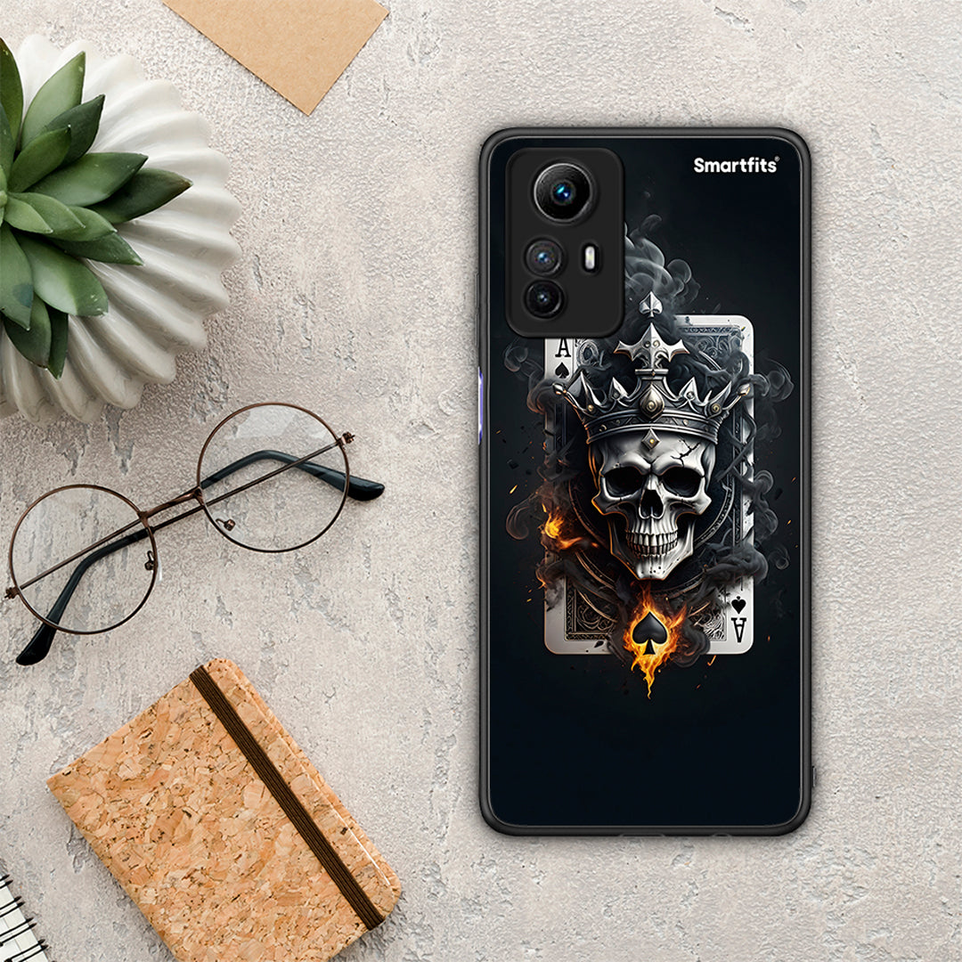 Θήκη Xiaomi Redmi Note 12S / Redmi K60 Pro Skull King Ace από τη Smartfits με σχέδιο στο πίσω μέρος και μαύρο περίβλημα | Xiaomi Redmi Note 12S / Redmi K60 Pro Skull King Ace Case with Colorful Back and Black Bezels