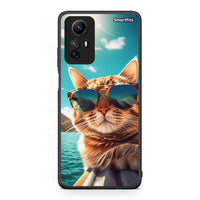 Thumbnail for Θήκη Xiaomi Redmi Note 12S / Redmi K60 Pro Summer Cat από τη Smartfits με σχέδιο στο πίσω μέρος και μαύρο περίβλημα | Xiaomi Redmi Note 12S / Redmi K60 Pro Summer Cat Case with Colorful Back and Black Bezels