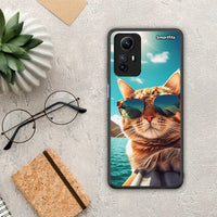 Thumbnail for Θήκη Xiaomi Redmi Note 12S / Redmi K60 Pro Summer Cat από τη Smartfits με σχέδιο στο πίσω μέρος και μαύρο περίβλημα | Xiaomi Redmi Note 12S / Redmi K60 Pro Summer Cat Case with Colorful Back and Black Bezels