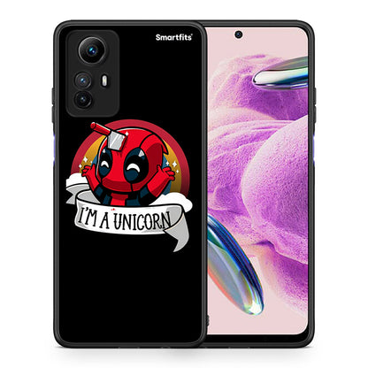 Θήκη Xiaomi Redmi Note 12S / Redmi K60 Pro Unicorn Deadpool από τη Smartfits με σχέδιο στο πίσω μέρος και μαύρο περίβλημα | Xiaomi Redmi Note 12S / Redmi K60 Pro Unicorn Deadpool Case with Colorful Back and Black Bezels