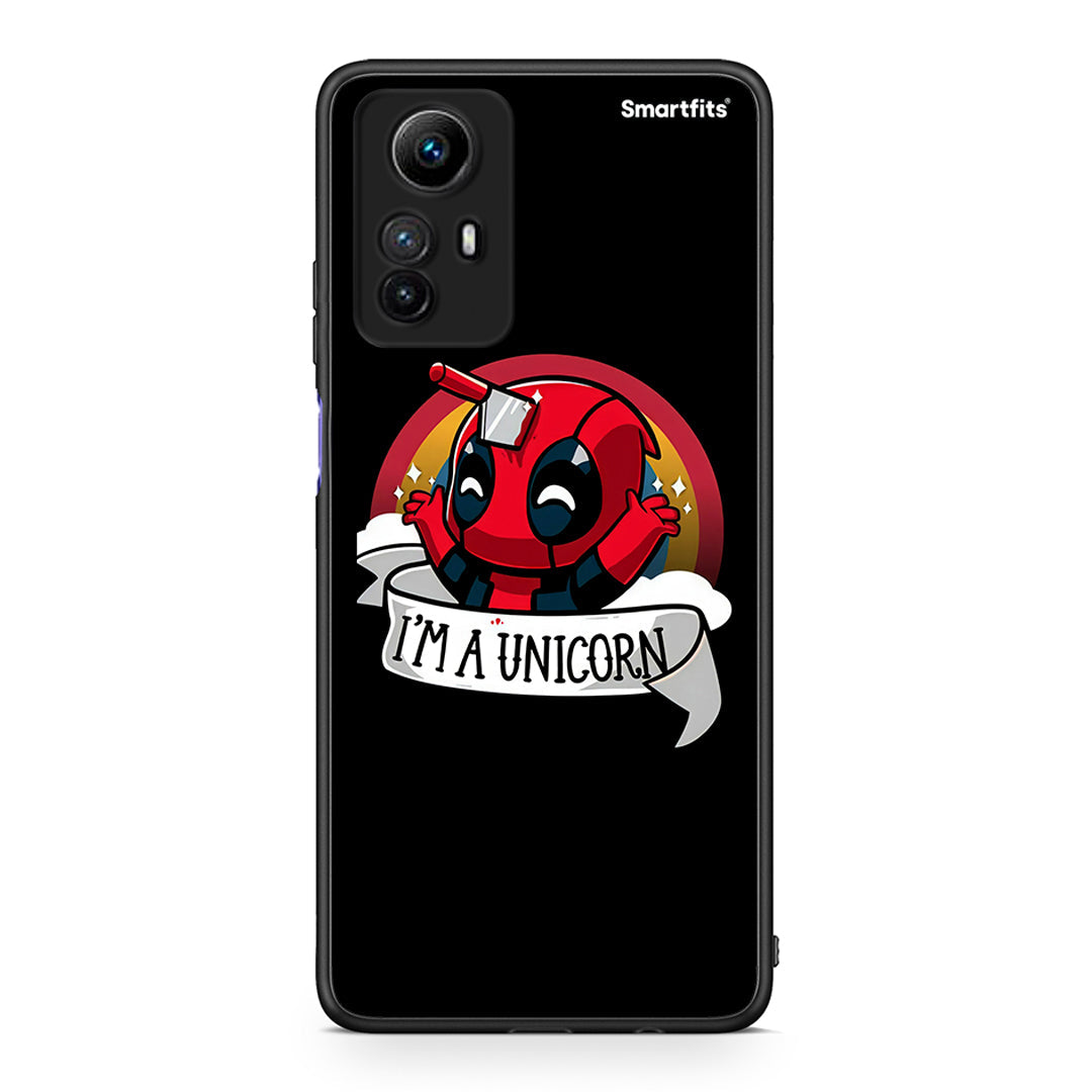 Θήκη Xiaomi Redmi Note 12S / Redmi K60 Pro Unicorn Deadpool από τη Smartfits με σχέδιο στο πίσω μέρος και μαύρο περίβλημα | Xiaomi Redmi Note 12S / Redmi K60 Pro Unicorn Deadpool Case with Colorful Back and Black Bezels