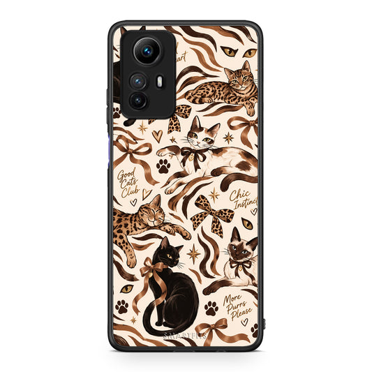 Θήκη Xiaomi Redmi Note 12S Wild Cats and Animal Print Collage από τη Smartfits με σχέδιο στο πίσω μέρος και μαύρο περίβλημα | Xiaomi Redmi Note 12S Wild Cats and Animal Print Collage case with colorful back and black bezels
