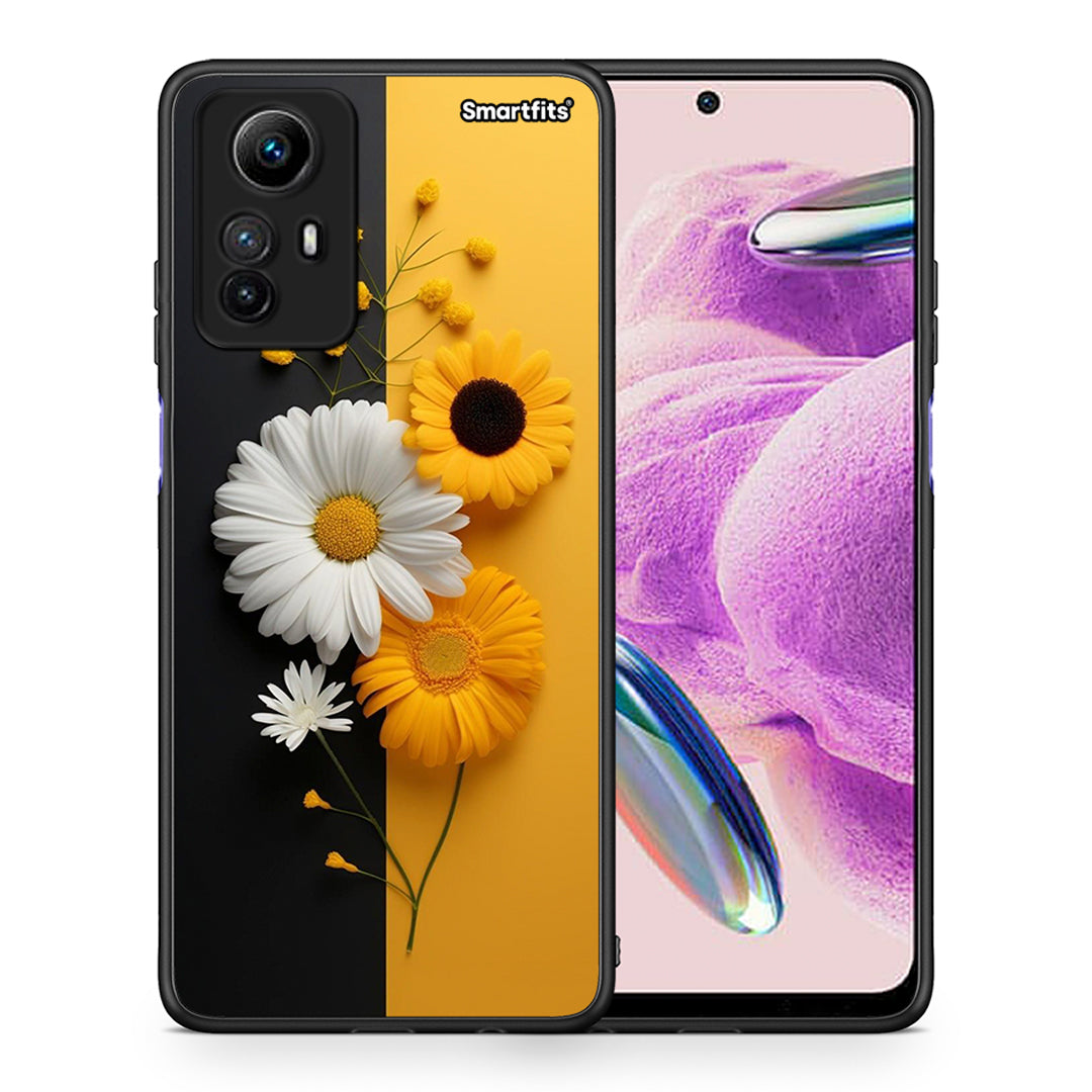 Θήκη Xiaomi Redmi Note 12S / Redmi K60 Pro Yellow Daisies από τη Smartfits με σχέδιο στο πίσω μέρος και μαύρο περίβλημα | Xiaomi Redmi Note 12S / Redmi K60 Pro Yellow Daisies Case with Colorful Back and Black Bezels