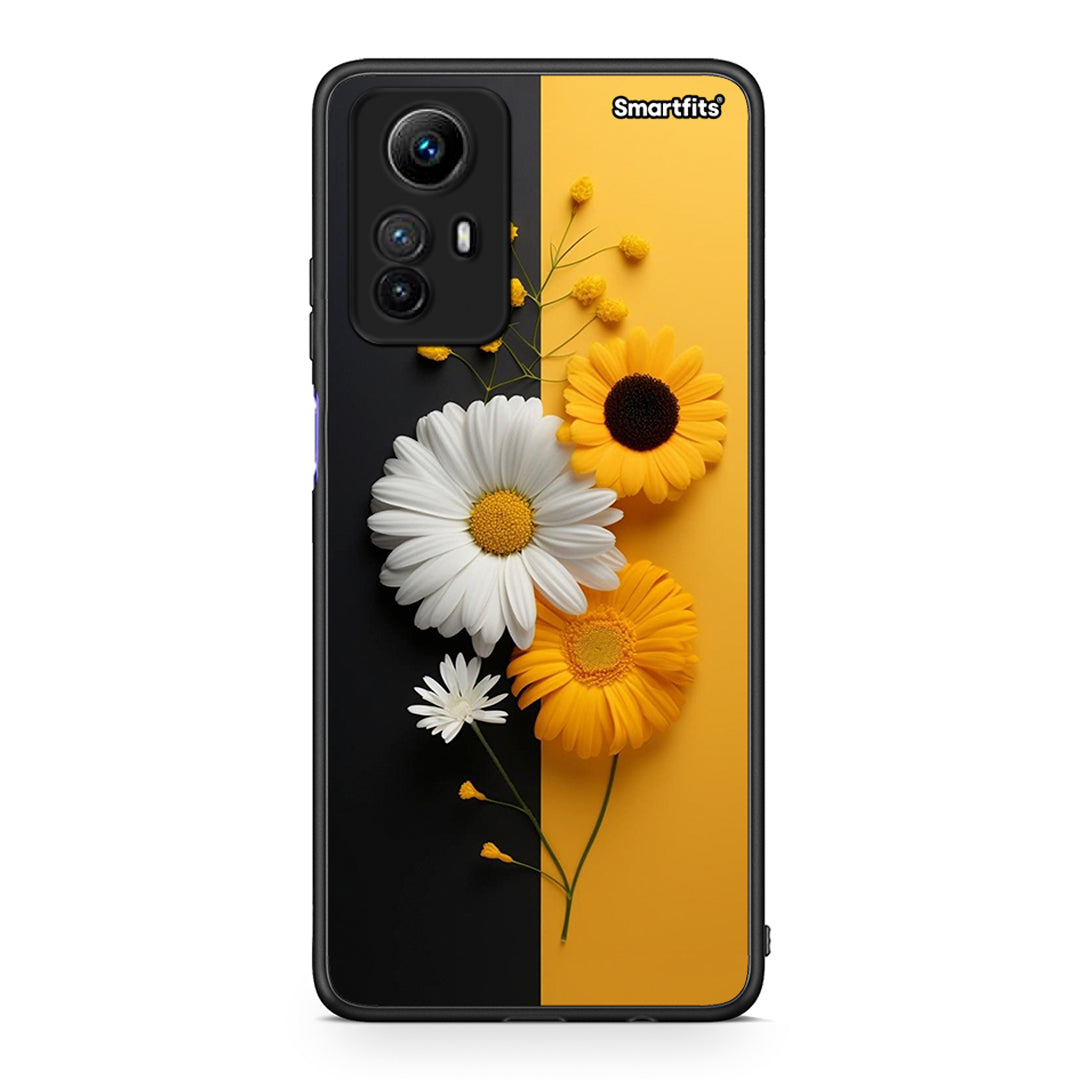 Θήκη Xiaomi Redmi Note 12S / Redmi K60 Pro Yellow Daisies από τη Smartfits με σχέδιο στο πίσω μέρος και μαύρο περίβλημα | Xiaomi Redmi Note 12S / Redmi K60 Pro Yellow Daisies Case with Colorful Back and Black Bezels