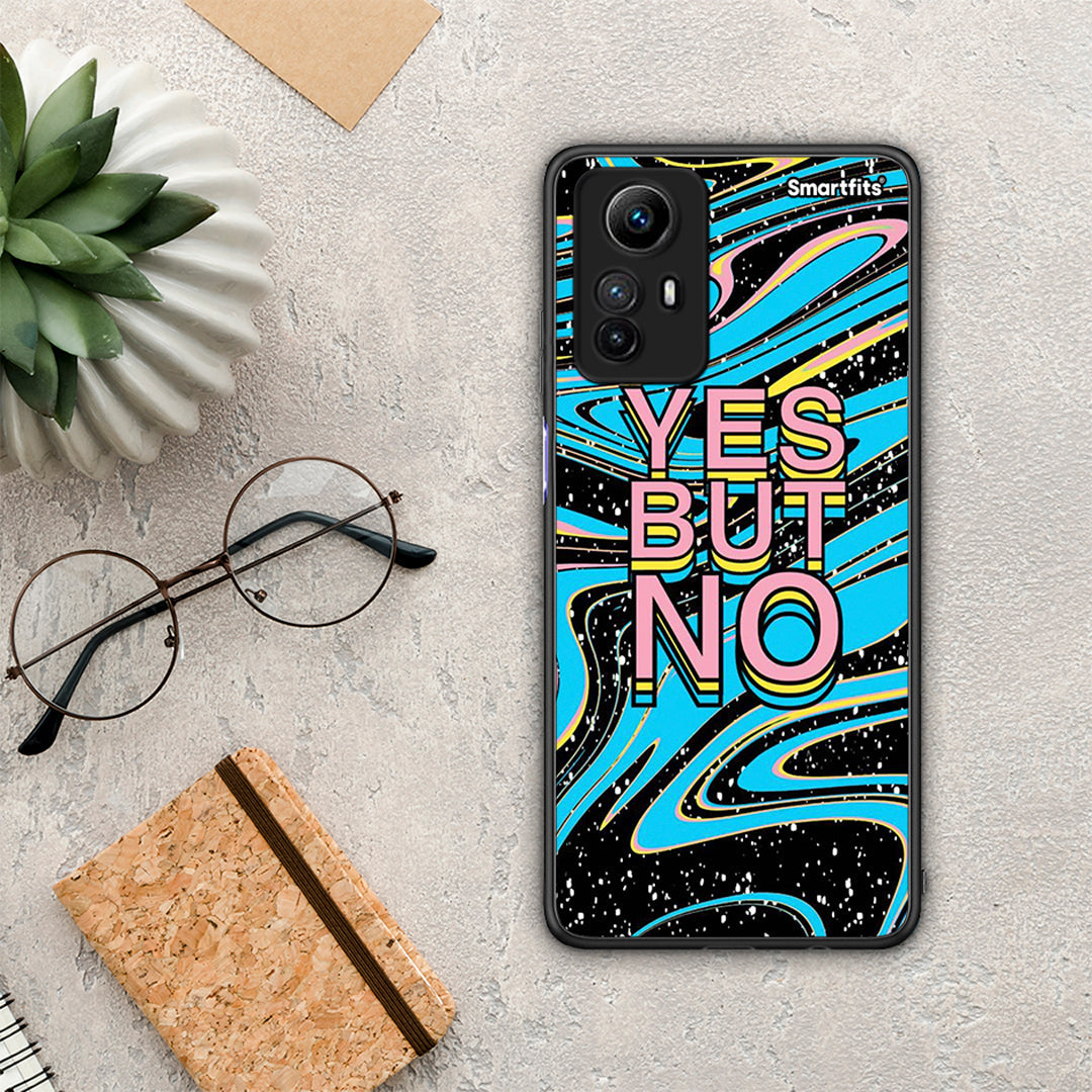 Θήκη Xiaomi Redmi Note 12S / Redmi K60 Pro Yes But No από τη Smartfits με σχέδιο στο πίσω μέρος και μαύρο περίβλημα | Xiaomi Redmi Note 12S / Redmi K60 Pro Yes But No Case with Colorful Back and Black Bezels