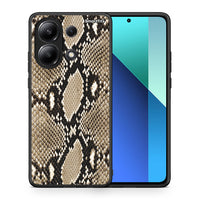 Thumbnail for Θήκη Xiaomi Redmi Note 13 4G Fashion Snake Animal από τη Smartfits με σχέδιο στο πίσω μέρος και μαύρο περίβλημα | Xiaomi Redmi Note 13 4G Fashion Snake Animal case with colorful back and black bezels