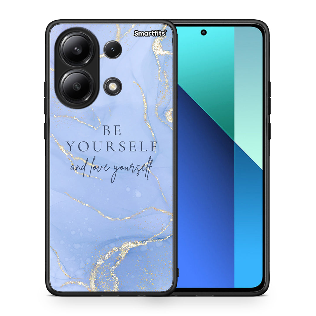 Θήκη Xiaomi Redmi Note 13 4G Be Yourself από τη Smartfits με σχέδιο στο πίσω μέρος και μαύρο περίβλημα | Xiaomi Redmi Note 13 4G Be Yourself case with colorful back and black bezels