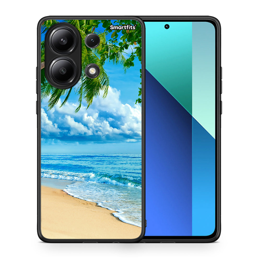 Θήκη Xiaomi Redmi Note 13 4G Beautiful Beach από τη Smartfits με σχέδιο στο πίσω μέρος και μαύρο περίβλημα | Xiaomi Redmi Note 13 4G Beautiful Beach case with colorful back and black bezels