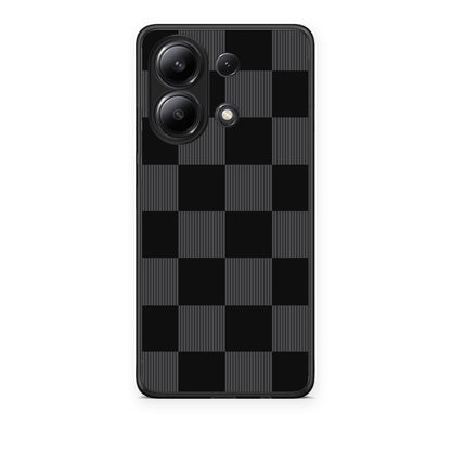 Θήκη Xiaomi Redmi Note 13 4G Black and Charcoal Striped Checks από τη Smartfits με σχέδιο στο πίσω μέρος και μαύρο περίβλημα | Xiaomi Redmi Note 13 4G Black and Charcoal Striped Checks case with colorful back and black bezels