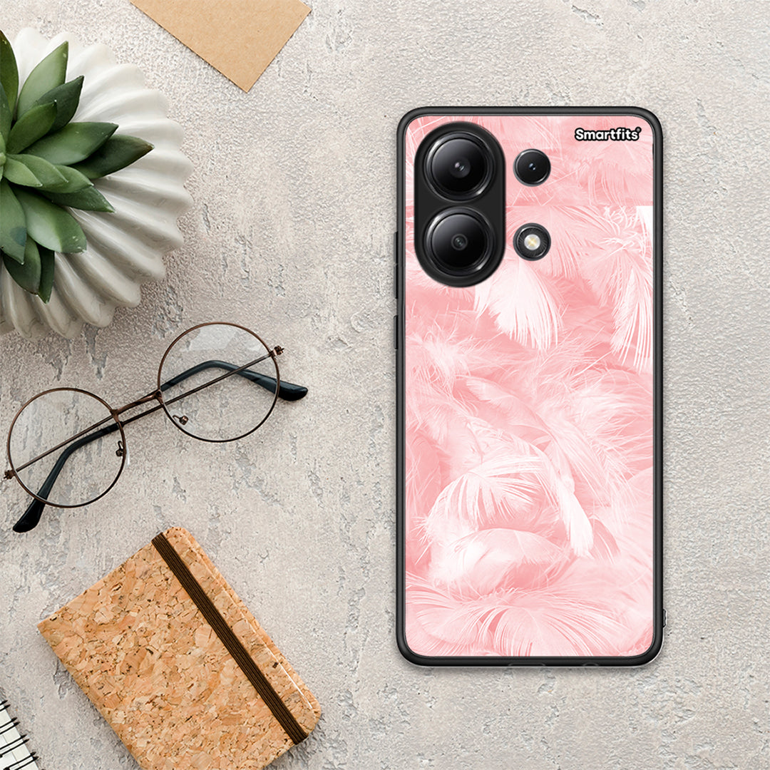 Boho Pink Feather - Xiaomi Redmi Note 13 4G θήκη