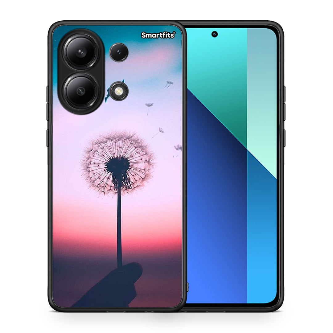 Θήκη Xiaomi Redmi Note 13 4G Wish Boho από τη Smartfits με σχέδιο στο πίσω μέρος και μαύρο περίβλημα | Xiaomi Redmi Note 13 4G Wish Boho case with colorful back and black bezels