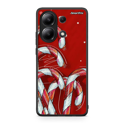 Xiaomi Redmi Note 13 4G Candy Cane θήκη από τη Smartfits με σχέδιο στο πίσω μέρος και μαύρο περίβλημα | Smartphone case with colorful back and black bezels by Smartfits