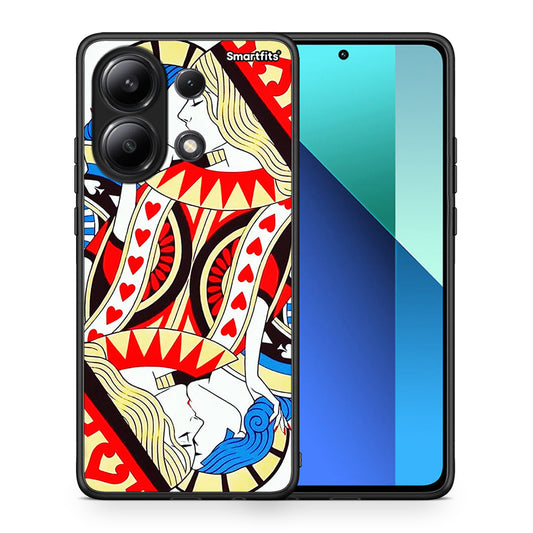Θήκη Xiaomi Redmi Note 13 4G Card Love από τη Smartfits με σχέδιο στο πίσω μέρος και μαύρο περίβλημα | Xiaomi Redmi Note 13 4G Card Love case with colorful back and black bezels
