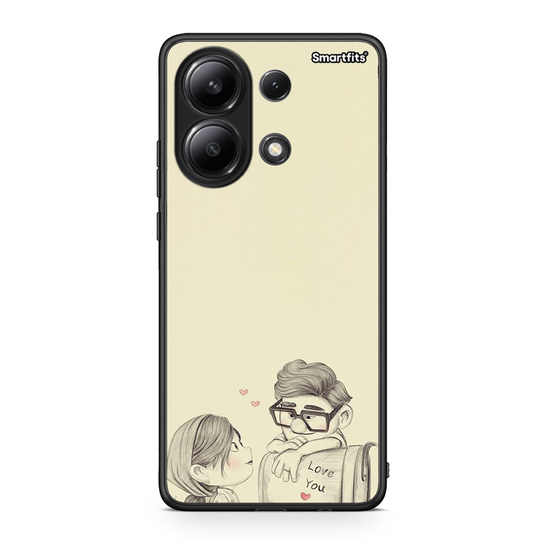 Xiaomi Redmi Note 13 4G Carl And Ellie θήκη από τη Smartfits με σχέδιο στο πίσω μέρος και μαύρο περίβλημα | Smartphone case with colorful back and black bezels by Smartfits