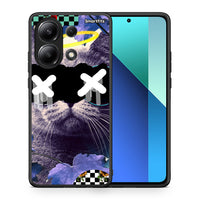 Thumbnail for Θήκη Xiaomi Redmi Note 13 4G Cat Collage από τη Smartfits με σχέδιο στο πίσω μέρος και μαύρο περίβλημα | Xiaomi Redmi Note 13 4G Cat Collage case with colorful back and black bezels